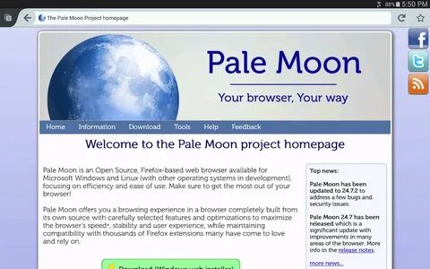 Download Pale Moon web browser APK 25.9.6 by Moonchild Produ