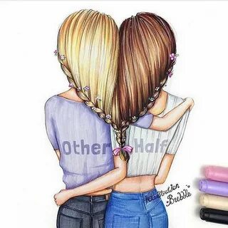 Best Friends Bff Tekening / Pin by Apple on Fashion girls in