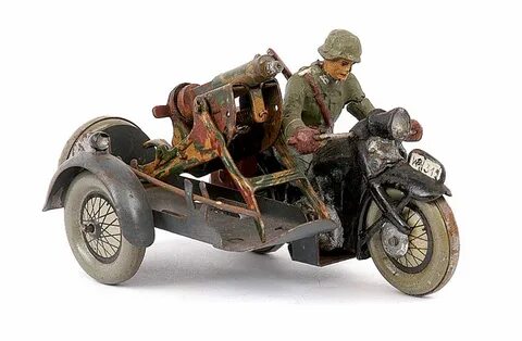 automotive: Vintage Elastolin Motorbike Toys