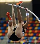 Sports photos of sexy women's pole vault athlete Paul Sabaki