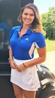 Amanda Balionis, CBS Sports Golf Reporter Girl golf outfit, 