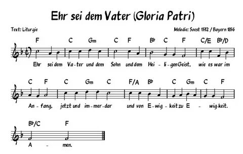 gloria patri Psalmen und Lieder