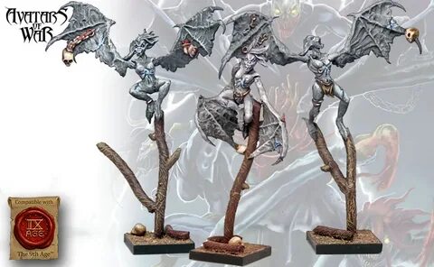 Dread Harpies Available From Avatars of War - Tabletop Encou