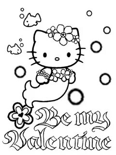 Hello Kitty Mermaid coloring pages. Free Printable Hello Kit