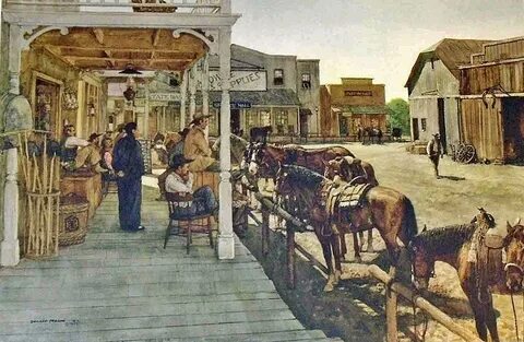 Old West Town Paintings - The Best Picture of Painting
