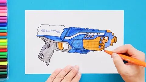 How to draw Nerf N-Strike Elite Disruptor - YouTube