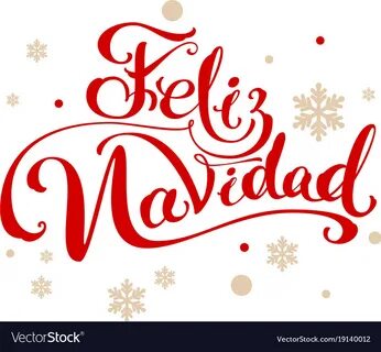 Feliz navidad translation from spanish merry Vector Image