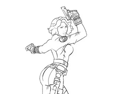 Black Widow Coloring Pages from Marvel.
