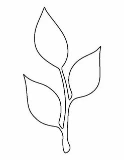 Stem and leaf pattern. Use the printable outline for crafts,