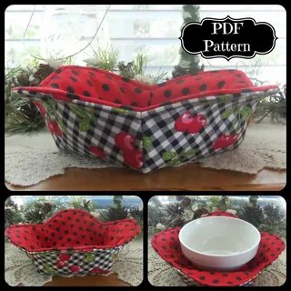 Pattern Download: 1 Hour Hot Bowl Cozy Holder Petal Style Et