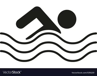 Swimming icon swimmer symbol flat Royalty Free Vector Image