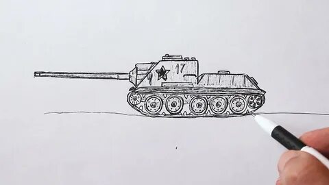 How to draw a Tank simple WW2 - YouTube