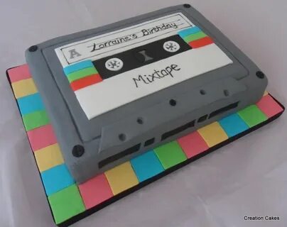 80's inspired cassette tape cake! www.creationcakes.org.uk 8