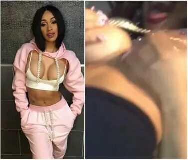 18+ Video of Cardi B showing off her bare boobs surfaces - I
