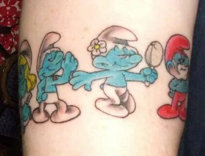 Smurf Tattoo - check it out Bonnie Tattoos, Bright tattoos, 