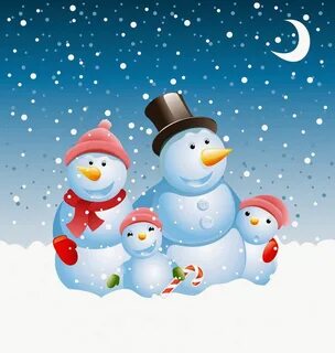 Muñecos de nieve navideños Christmas card design, Christmas 