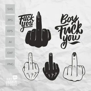 Boy fuck you SVG MIDDLE Finger Svg Bundle finger svg Etsy