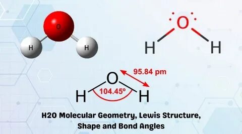 H2O Molecular Geometry, Lewis Structure, Shape and Bond Angl