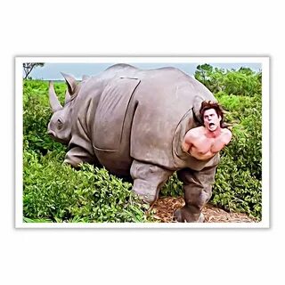 Ace Ventura Rhino Scene poster - Ace Ventura poster Myteashi