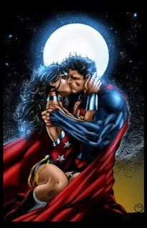 Superman Kissing Wonder Woman Superman wonder woman, Wonder 