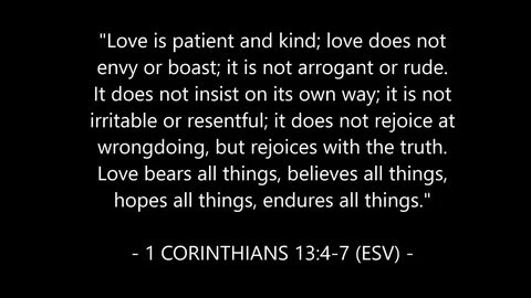 Love Is - 1 Corinthians 13:4-7 - Scripture Song (ESV) - YouT