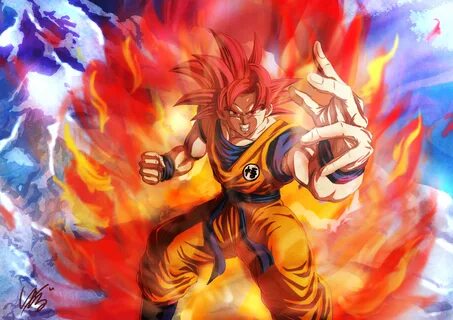 Super Saiyan God SS Goku Wallpapers - Wallpaper Cave