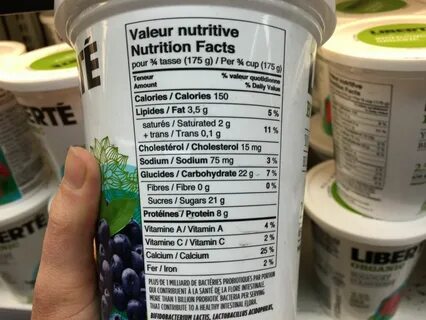 Yogurt nutrition facts