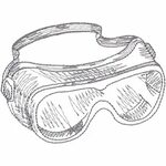 Safety Goggles Drawing Easy - Patent USD620039 - Goggles - G