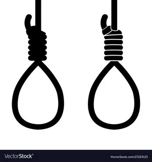 Suicide hang rope icon sign Royalty Free Vector Image