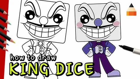 How to Draw King Dice Chibi Cuphead Step by step tutorials i