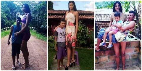 Pretty 26-Year-Old 'Brazil Tallest Woman' Weds Man Who is a 