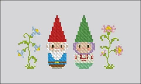 David the Gnome Cross stitch, Tiny cross stitch, Cross stitc