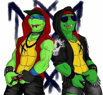 Leonardo and Raph Teenage mutant ninja turtles art, Ninja tu