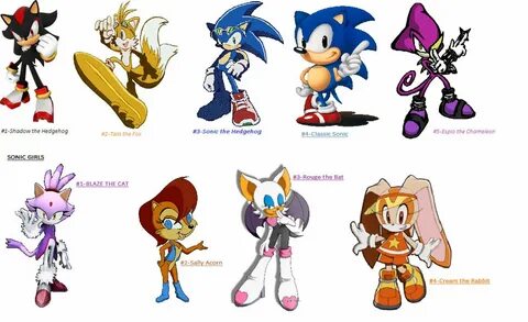 Sonic Characters Pictures And Names All in one Photos