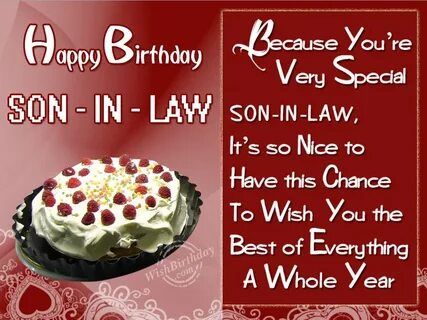 50 Happy Birthday Wishes For Son In Law - Birthday Wishes Zo