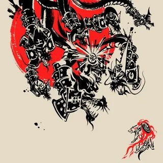 Orochi Battle Okami, Drawing illustrations, Wolf pictures