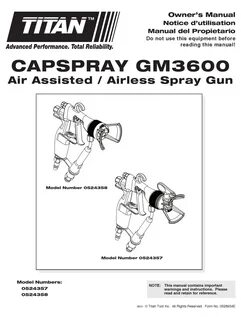 Cleanup - Titan CAPSpray GM3600 Owner's Manual Page 6 ManualsLib.