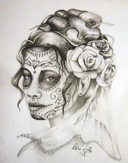 dia de los muertos bride Tattoo artists, Sugar skull tattoos