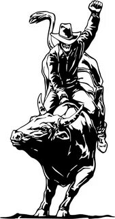 For Bull Riding Decal Western Rodeo Truck Window Stickers, D