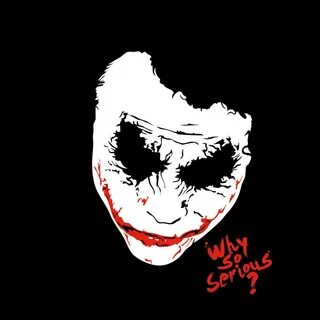 Vector Black And White Joker Face - Why So Serious Joker Dra