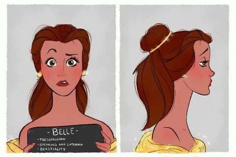 Princess Mugshots Belle Etsy Disney, Disney fan art, Disney 