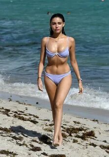 Celebrity Bikini - Madison Beer in a Lavender Bikini at the 