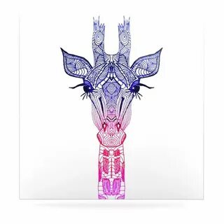 KESS InHouse Rainbow Giraffe Floating Art Panel Wayfair Gira