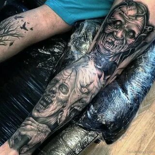 51 Horror Zombie Tattoos For Leg - Tattoo Designs - TattoosB