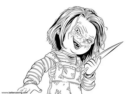 Chucky And Tiffany Coloring Pages Mclarenweightliftingenquir