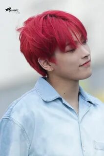 Twitter Red hair, Kim hongjoong, Hair