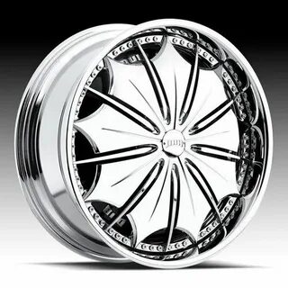 SPIN Presidential Wheel SET 24x10 Chrome Spinner Rims RWD 5 