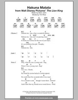 Hakuna Matata (from The Lion King) by E. John - sheet music 