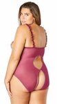 Plus Size Open Cup Lace Teddy - EX4.NL