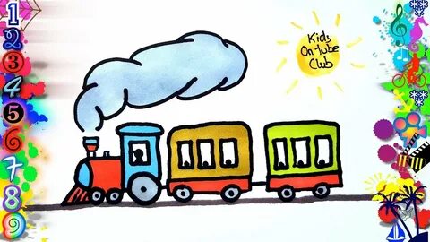 COMO DIBUJAR UN TREN FACIL PARA NIÑOS Dibujos - YouTube